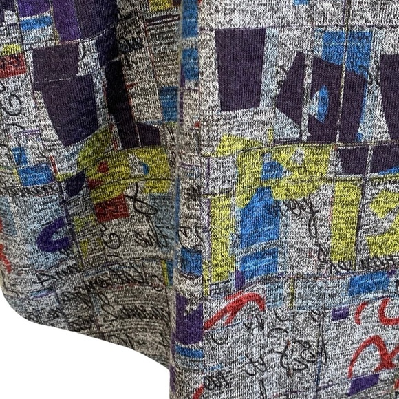 INOAH  - SIZE MEDIUM - GOTH STYLE GRAFFITI LIKE PRINT - MULTI COLORED - B11 - Picture 9 of 14